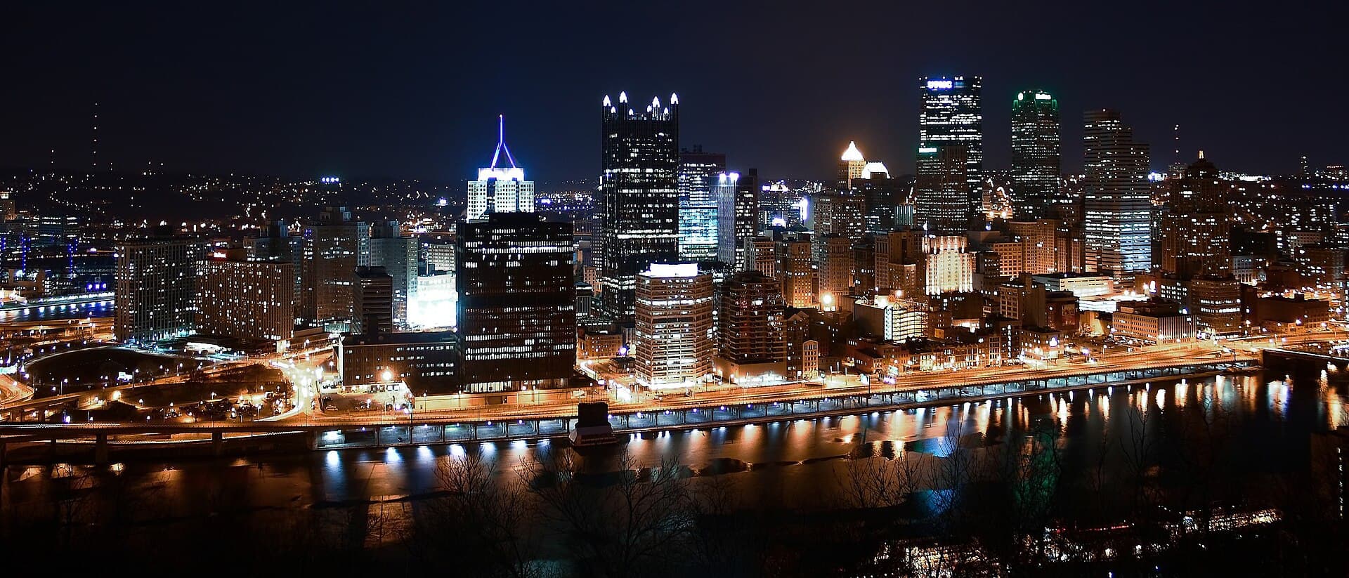 华盛顿——Pittsburgh skyline night