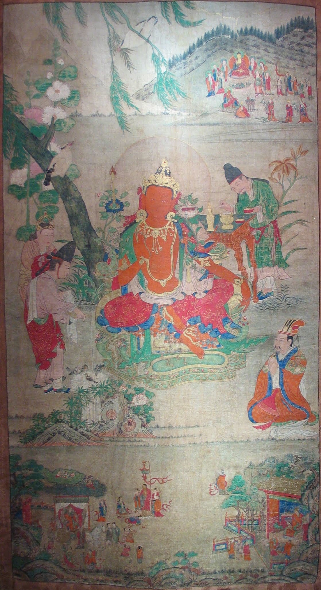 五台山——18th-century paintings from China, Bodhisattva Manjushri - Google Art Project (cropped)