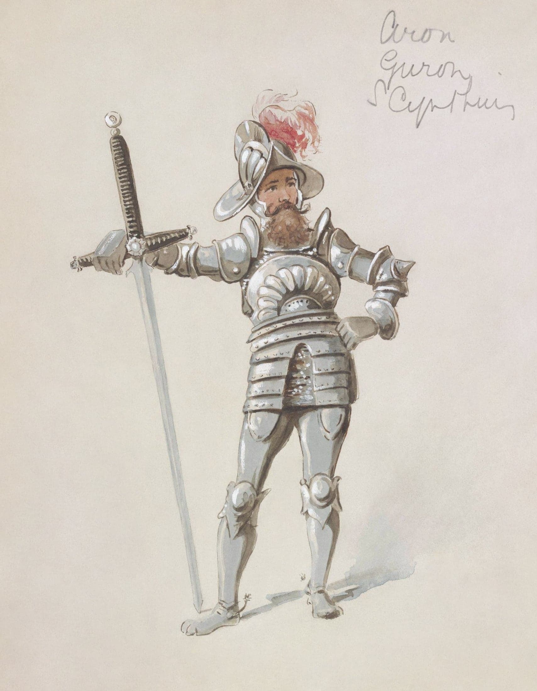 设计民主化——Wilhelm - Costume design for Arac, Gunon, and Scynthius (Princess Ida, 1884)