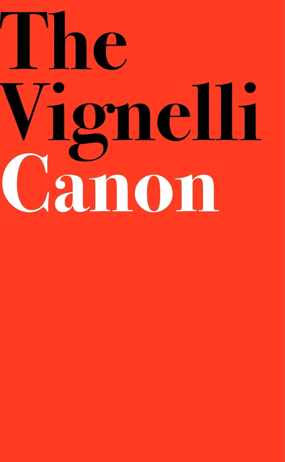 《The Vignelli Canon》封面