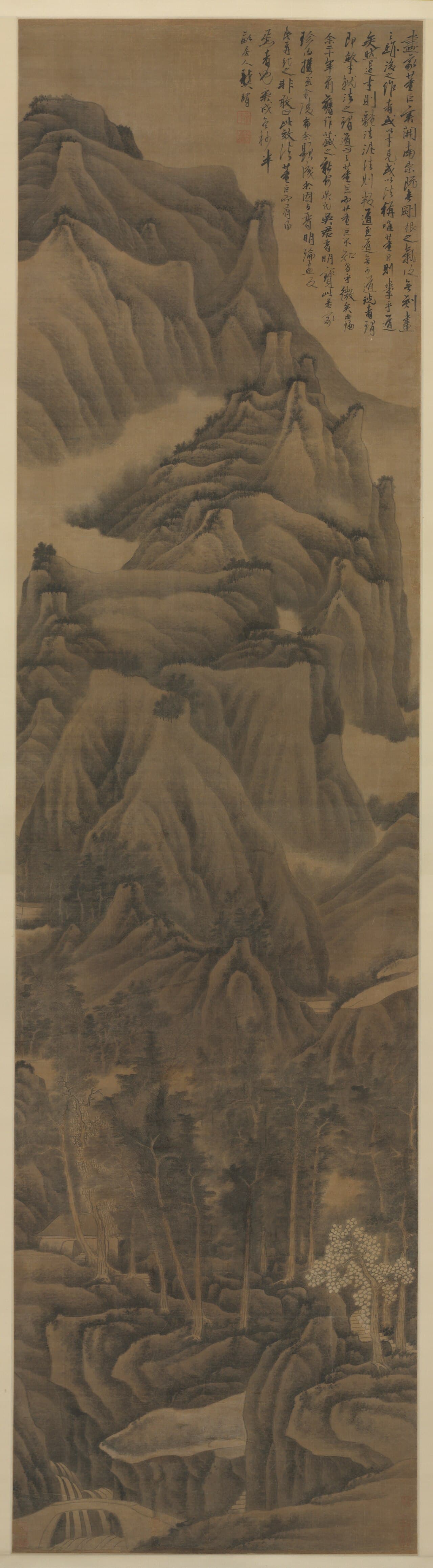 董功——Gong Xian - Landscape in the Style of Dong Yuan and Juran - 1969.123 - Cleveland Museum of Art