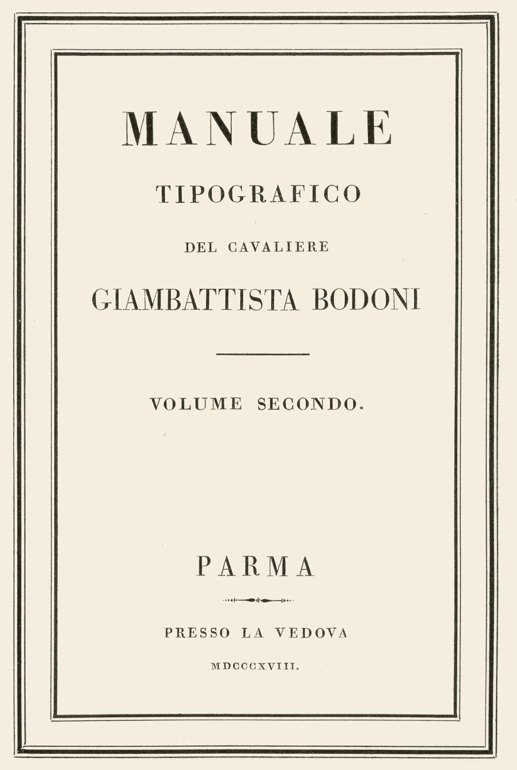 《Manuale Tipografico》封面