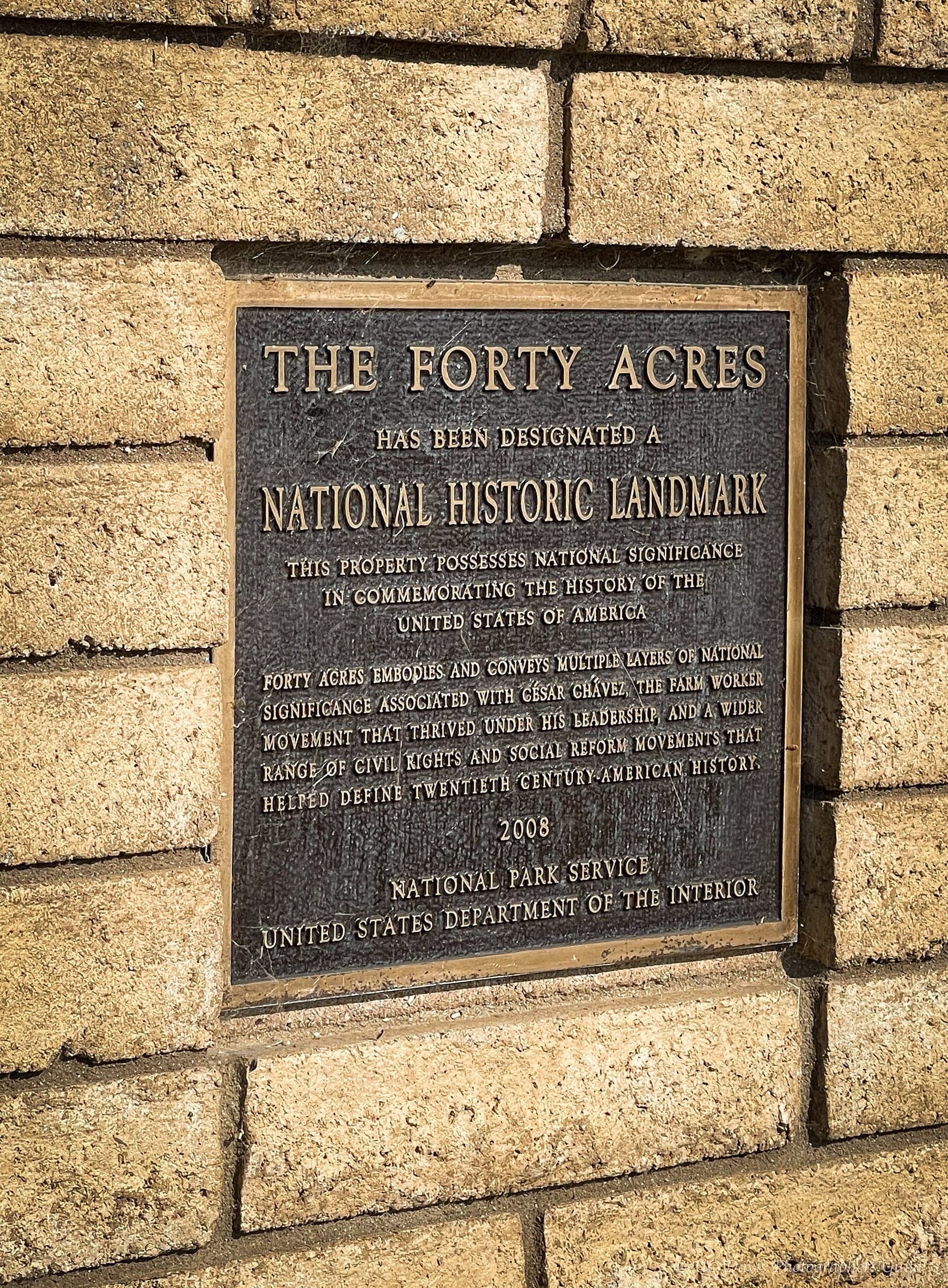 美国——The Forty Acres National Historic Landmark Marker